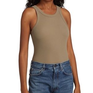 NWT Totême Espera Organic Rib Tank in Concrete Grey